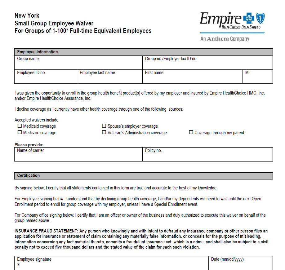 Waiver Form